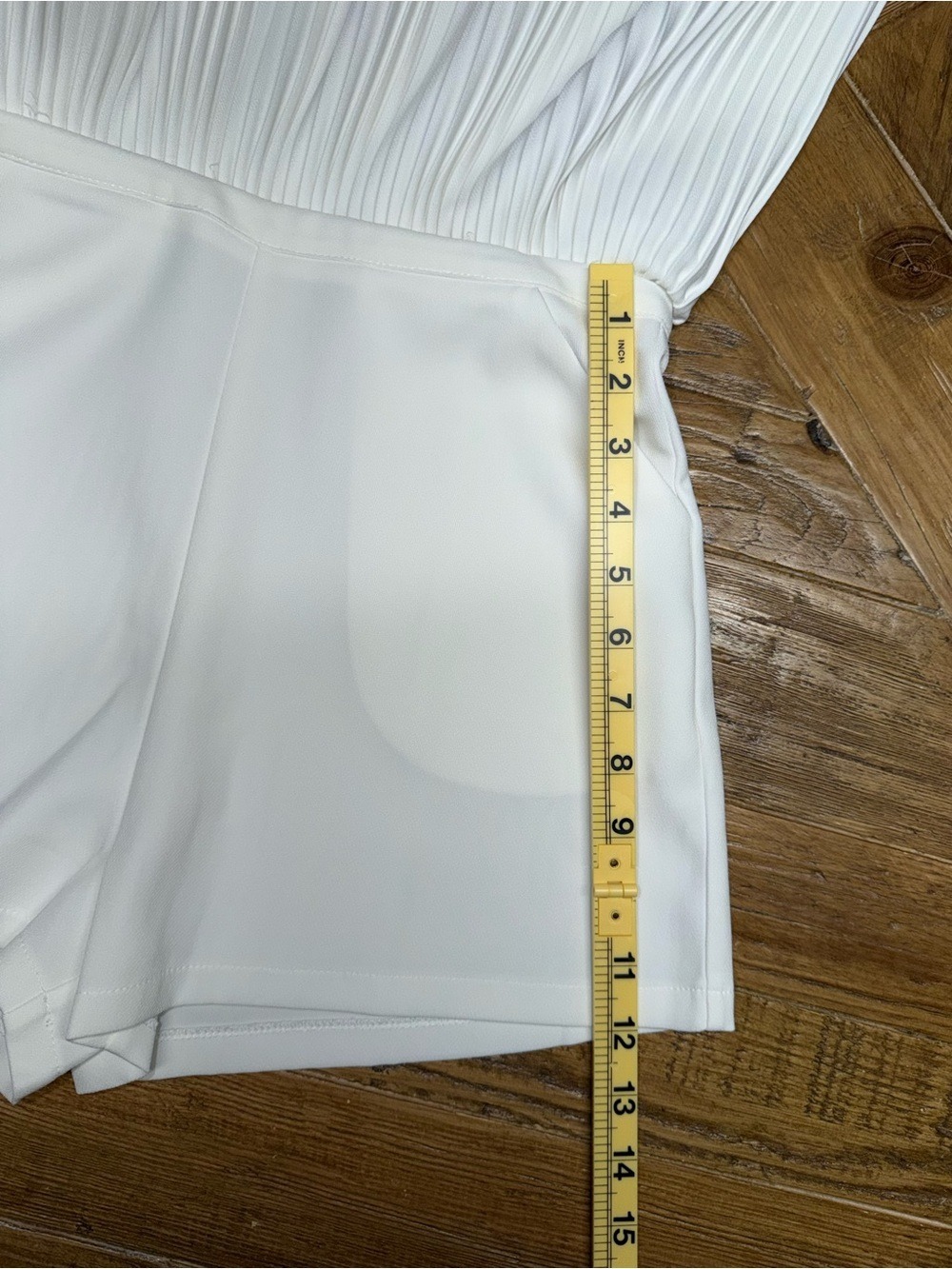 Stylenanda 3CE Boutique Pleated Wrap Skort Size Small Cream Ivory Pockets Zipper - Picture 7 of 12